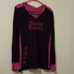 Long sleeve thermal style shirt